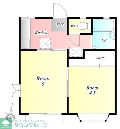 コーポKの物件間取画像